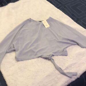 Cute sheer light gray blouse